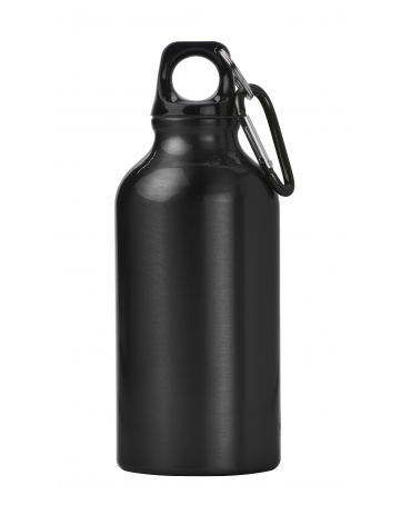 Aluminiowy czarny bidon reklamowy